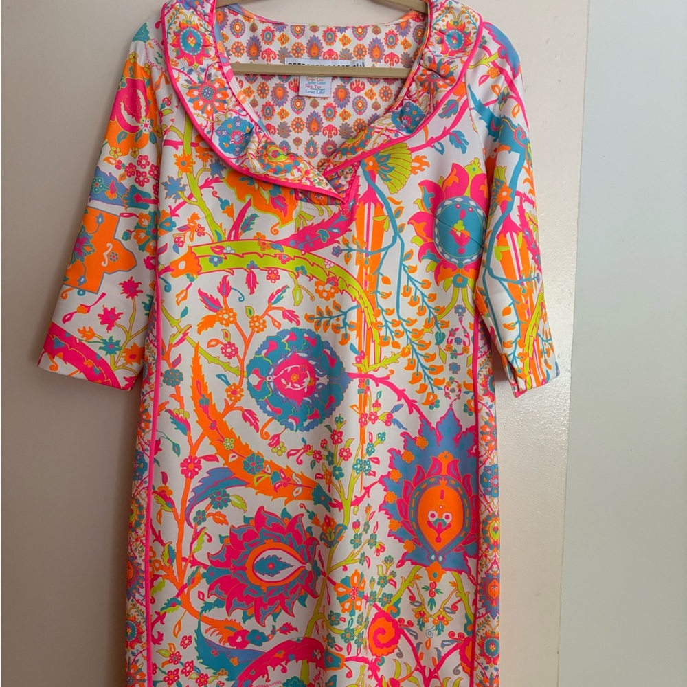 Gretchen Scott Designs Vibrant Floral Long Sleeve Dress